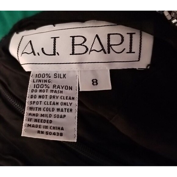 Vintage 80s A.J. Bari Beaded Sequins Silk Dress Size 8 Almost Perfect Stunning - Picture 14 of 14